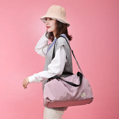 Women Gym Bag Yoga Sports Bags Nylon Waterproof Luggage Bag