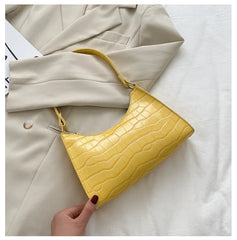 Crocodile Pattern Small Shopping Bag Retro Casual Female Ladies Totes