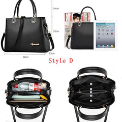Large Vintage PU Leather Women Bag