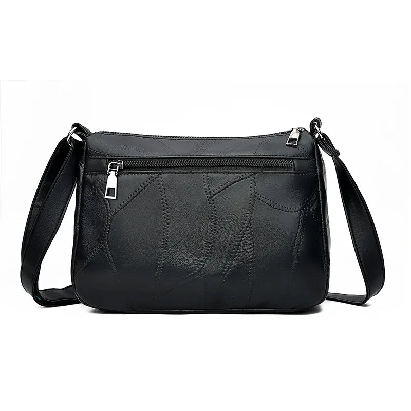 Brown PU Leather Women's Crossbody Bag with Pockets