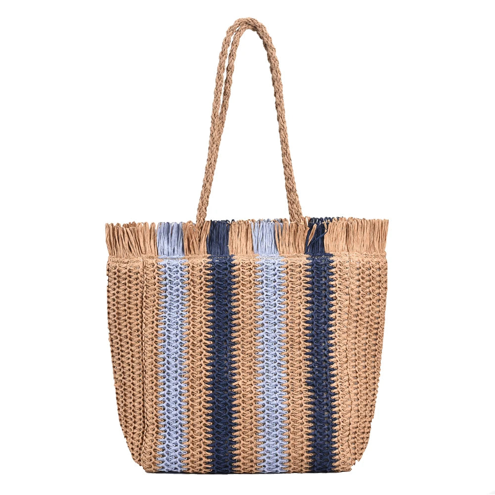 Summer Beach Woven Tote Shoulder Bag