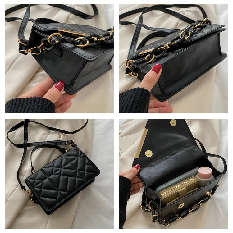 Diamond Embroidered Shoulder Bag Chain Decoration Crossbody Bag