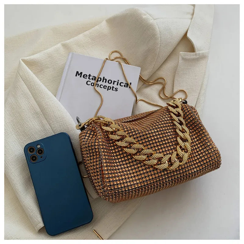 Diamonds Crossbody Bag with Chain XY-6322