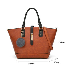 Women PU Leather Handbags Shoulder Bag Totes Top-handle Bags