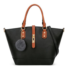 Women PU Leather Handbags Shoulder Bag Totes Top-handle Bags