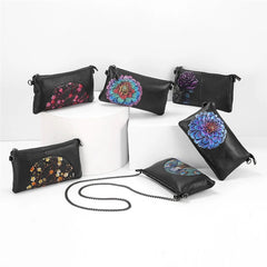Flower Leather Messenger Bag for Women