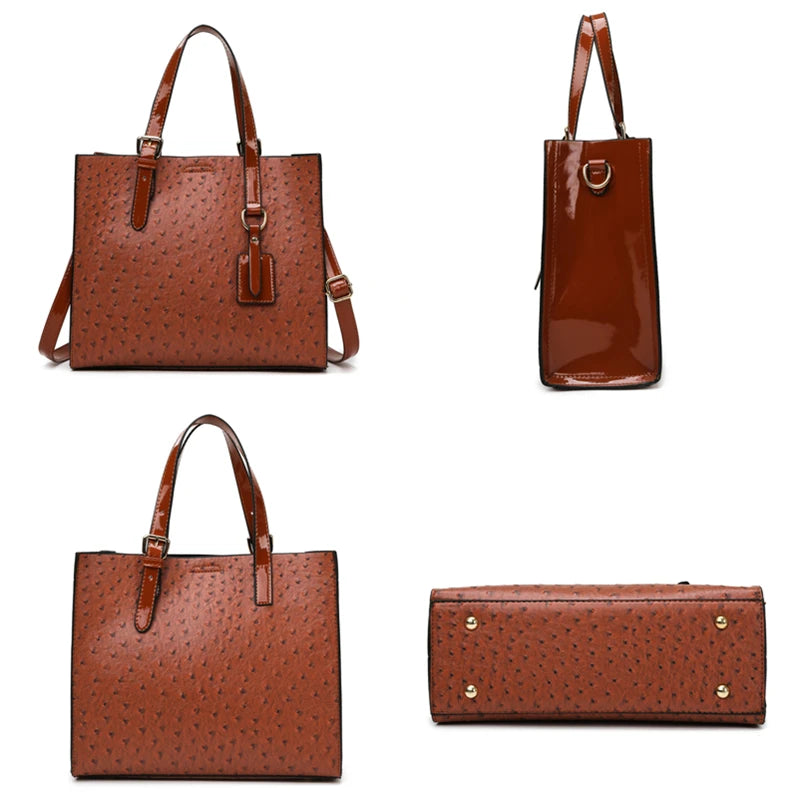 High Patent Leather Women's Shoulder Bag Tote Messenger Sac