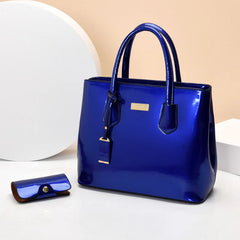 High Patent Leather Women's Shoulder Bag Tote + Card Messenger Bags