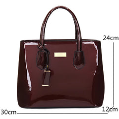 High Patent Leather Women's Shoulder Bag Tote + Card Messenger Bags