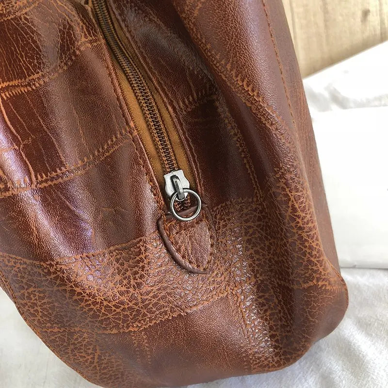 Vintage PU Leather Women's Shoulder Bag Tote - Large Hobo Handbag