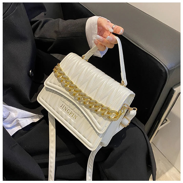 Small PU Leather Shoulder Bag Women's Crossbody Handbag