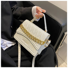 Small PU Leather Shoulder Bag Women's Crossbody Handbag
