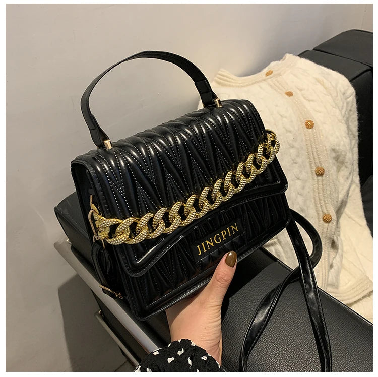 Small PU Leather Shoulder Bag Women's Crossbody Handbag