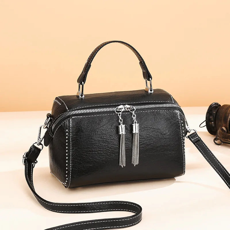 Rivet Shoulder Bag Multicolor PU Leather Crossbody Bags