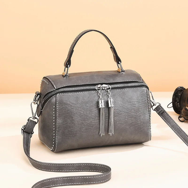 Rivet Shoulder Bag Multicolor PU Leather Crossbody Bags