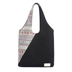Retro Floral Canvas Tote Shoulder Bag Beach National Bolsas Feminina