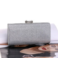 Sequins Evening Bag Diamonds Clutch Silver