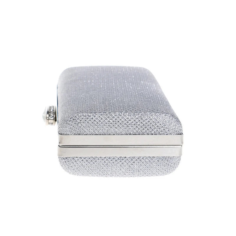 Sequins Evening Bag Diamonds Clutch Silver