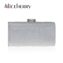 Sequins Evening Bag Diamonds Clutch Silver