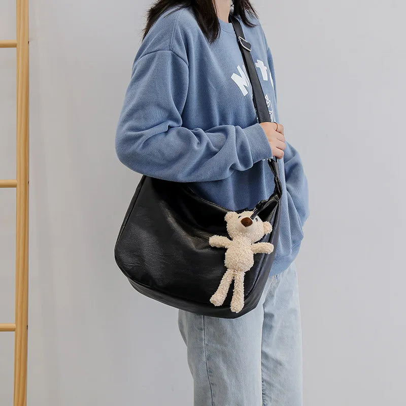 Women Handbags Soft Leather Large-capacity Bag Female Dumpling Bag