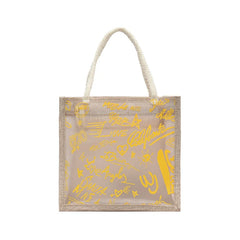 Retro Print Forest PU Shoulder Bag Transparent Handbag