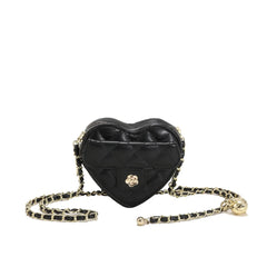 Women Heart-shaped Mini Crossbody Bag Diamond Embroidery Messenger Bags
