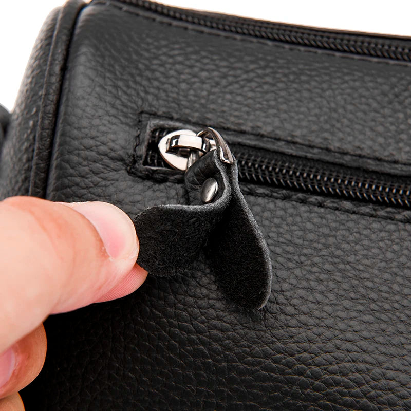 High Capacity Cowhide Leather Women Shoulder Bag