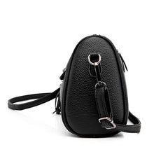 High Capacity Cowhide Leather Women Shoulder Bag