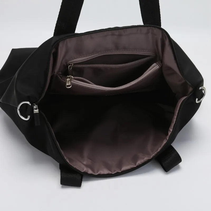 Women High Nylon Shoulder Bags Large Capacity Casual Tote Handbag