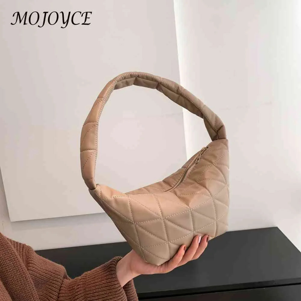 Women Hobos Shoulder Bag PU Leather Purse Handbag Quilted Rhombus Pattern
