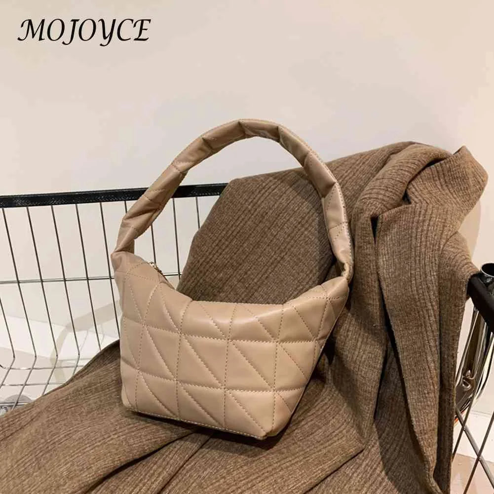 Women Hobos Shoulder Bag PU Leather Purse Handbag Quilted Rhombus Pattern