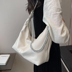 Women Hobo Shoulder Crossbody Bag PU Leather Chain Messenger