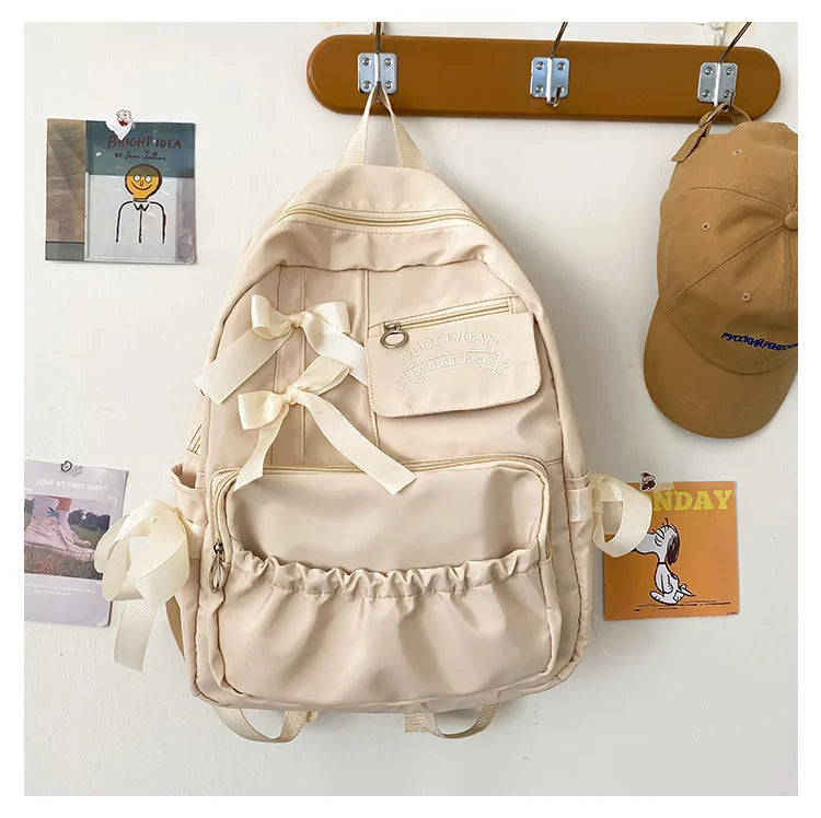 Women Japanese Sweet Backpack Large Capacity School Bag