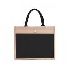 Women Jute Tote Shopping Bag Reusable Beach Burlap Handbag