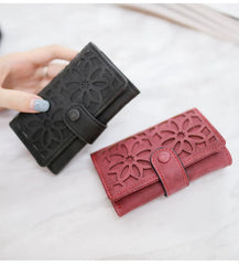 Women Key Bag Change Wallet Flower Hollow Home Organizer Pouch Mini