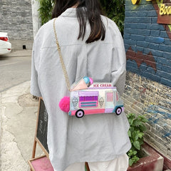 Women Ice Cream Car Crossbody Shoulder Bag Handbag