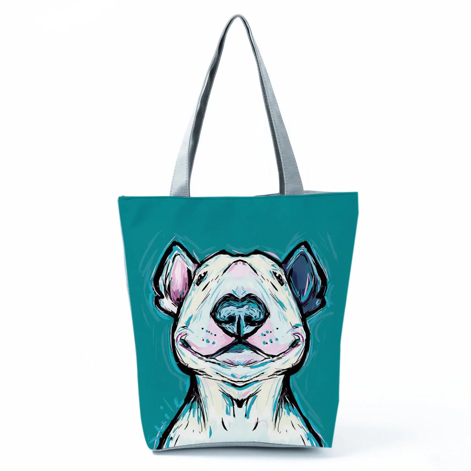 Women Funny Bull Terrier Dog Print Shoulder Bag