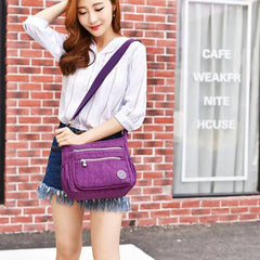 Waterproof Canvas Messenger Bag Square Purse Satchel