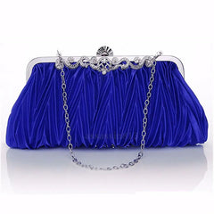 Satin Crystal Bridal Clutch Wedding Purse Evening Bag