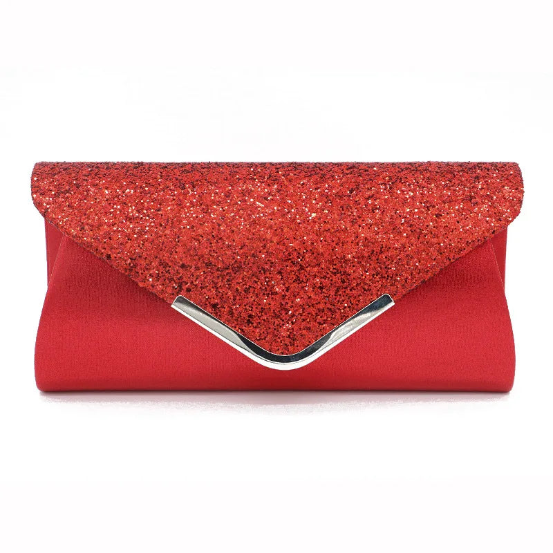 Glitter Envelope Clutch Purse Evening Party Bag Gift