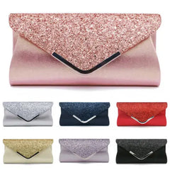 Glitter Envelope Clutch Purse Evening Party Bag Gift