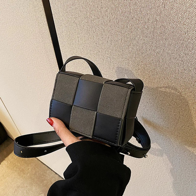 Women Lady Woven Strape Sling Shoulder Messenger Bag