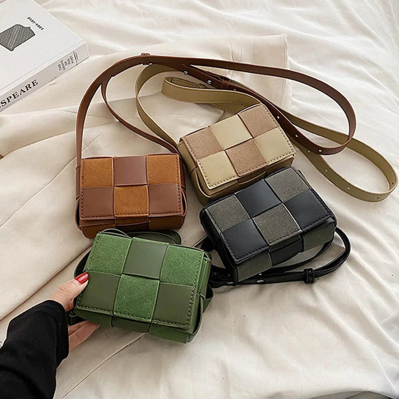 Women Lady Woven Strape Sling Shoulder Messenger Bag