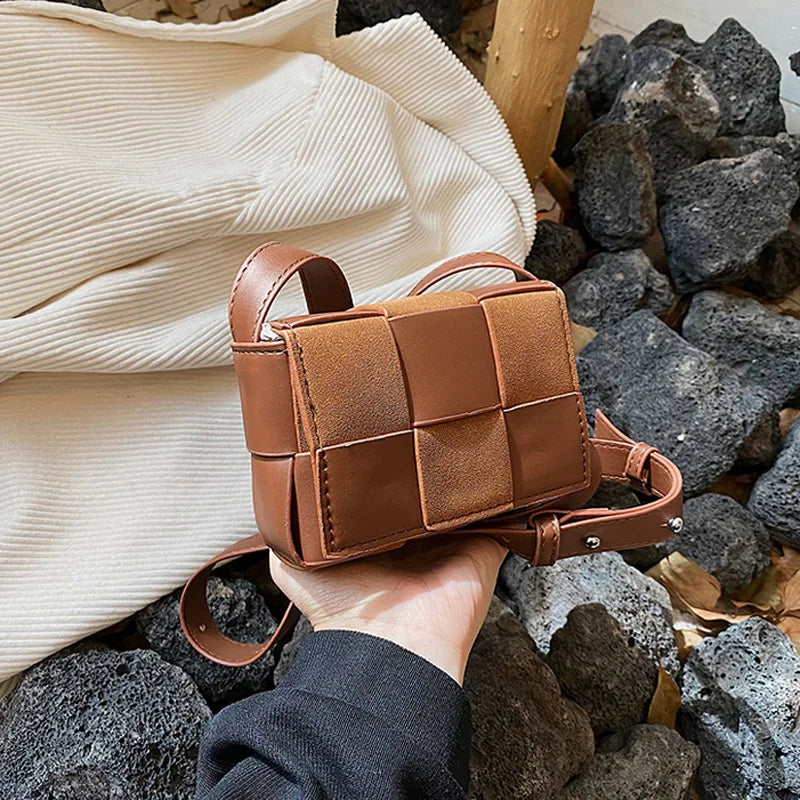 Women Lady Woven Strape Sling Shoulder Messenger Bag