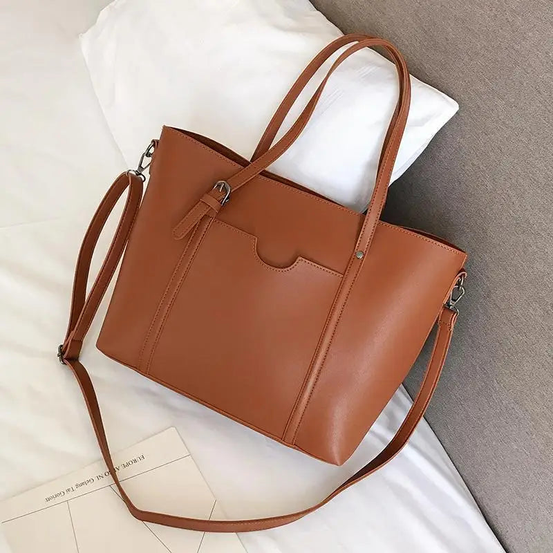Women Large Bags Shoulder Bag Large Capacity PU Lady Handbag Tote Bag