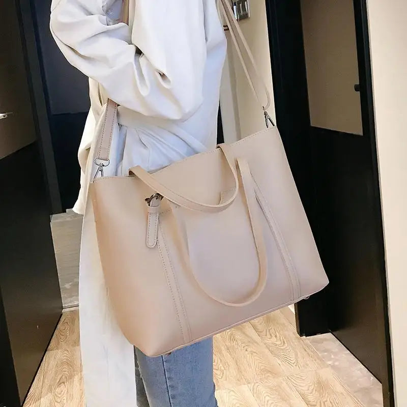 Women Large Bags Shoulder Bag Large Capacity PU Lady Handbag Tote Bag