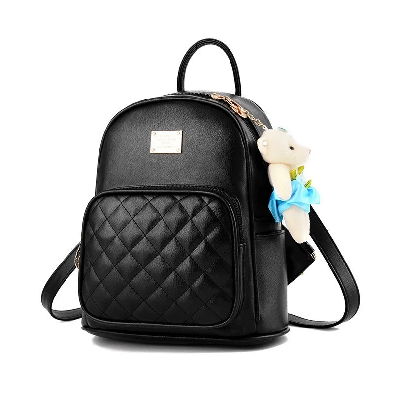 Women Large Capacity Backpack Purses High Leather Vintage School Bag