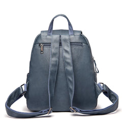 Women Large Capacity Backpack Purses High Leather Vintage Bag