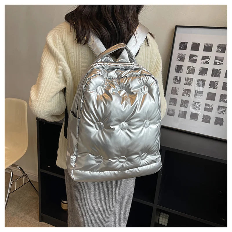 Women Large Capacity Backpacks High Space Cotton Female Bag School Bags Travel B