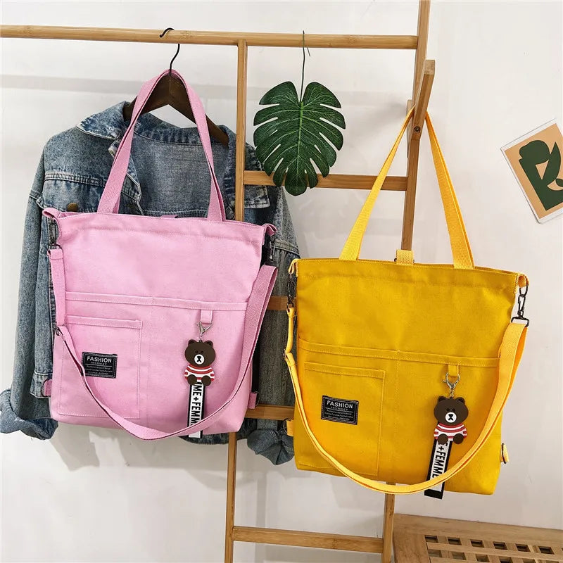 Women Large Capacity Canvas Bag Shoulder Messenger Bag